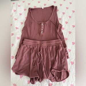 Wish Mauve Ribbed Knit Top